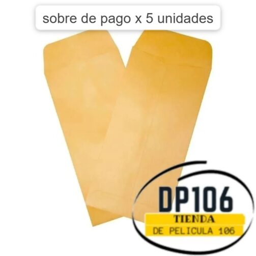 Sobre De Manila De Pago / Tamaño Billete X 5 Und