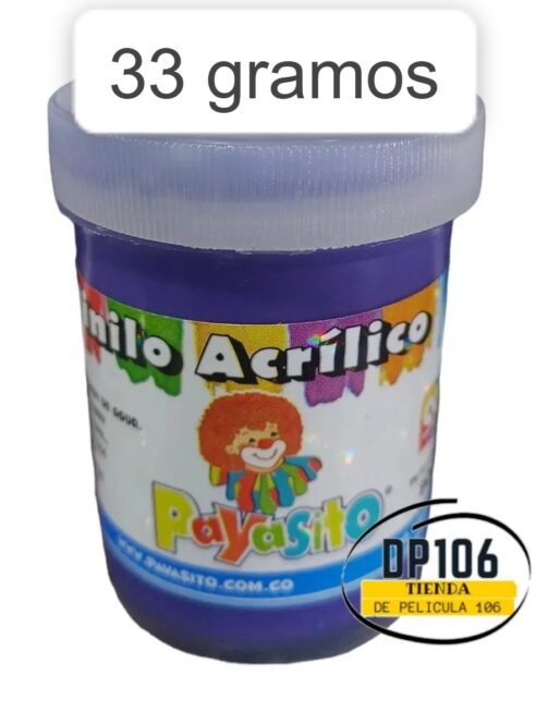 Vinilo Acrilico / Tempera Morado 33 Gramos X 1 Und Payasito
