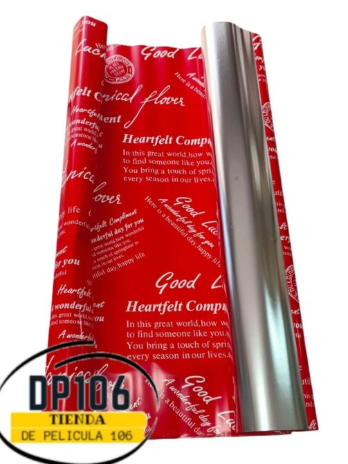 Papel Regalo Metalizado Rojo Ionizado X Pliego