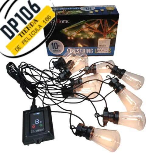 Lamparas Solares Bombillo Luz Calida 10 Und Kit Solar
