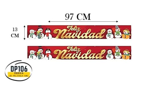Feliz Navidad Pancarta / Letrero / Guirnalda X 2 Und