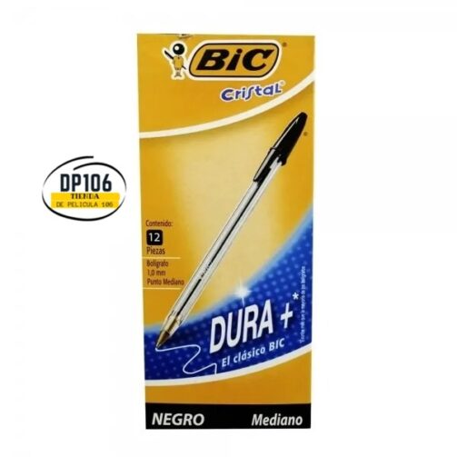 Caja Esfero Bic Negro / Boligrafo / Lapicero X 12 Und