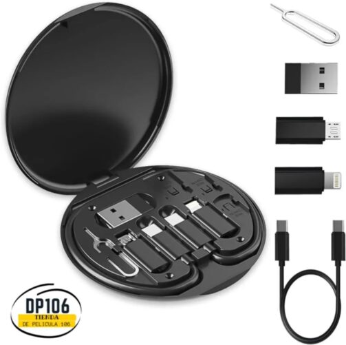 Kit Portátil Multipuestos De Carga Tipo C / Usb / V8 / Lightning Data Cable Set 60w