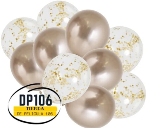 Globos De Decoración Champagne X 10 Und