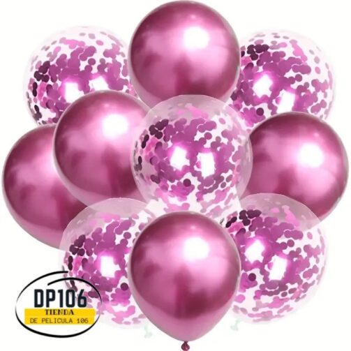 Globos De Decoración Fucsia X 10 Und