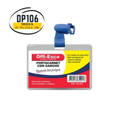 Porta Carnet De Acetato Con Gancho Plástico X 1 Und