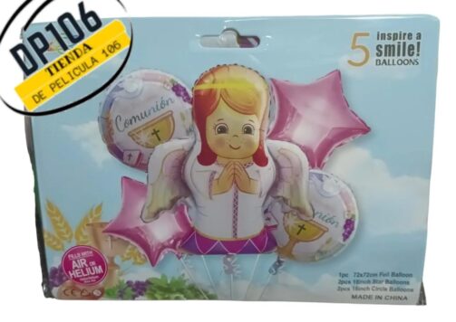 Globos Bautizo Primera Comunión Niña