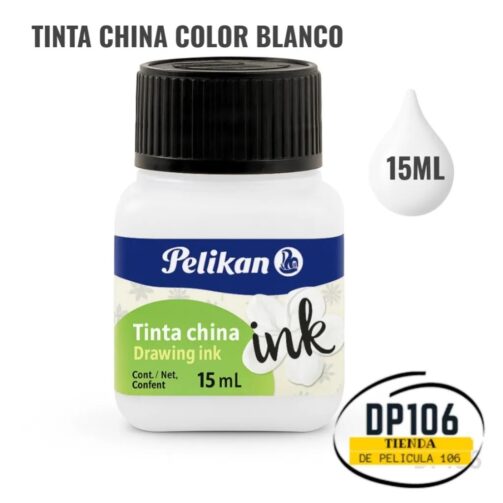 Tinta China Color Blanco 15 Ml Pelikan