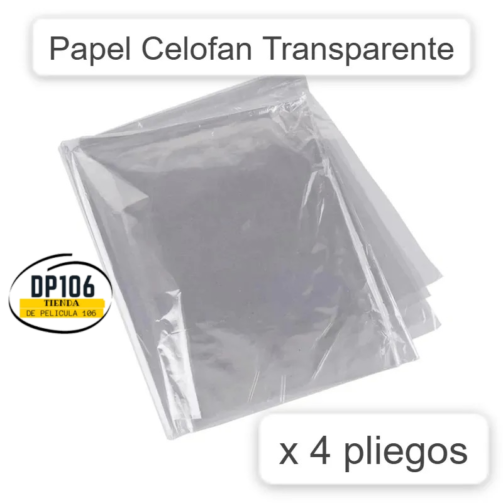 Papel Celofan Transparente X 4 Und