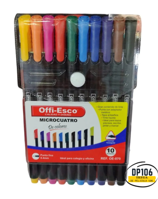 Micropunta Offi-esco X 10 Colores