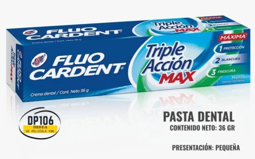 Pasta / Crema Dental Fluocardent Triple Acción Max 36g Dientes