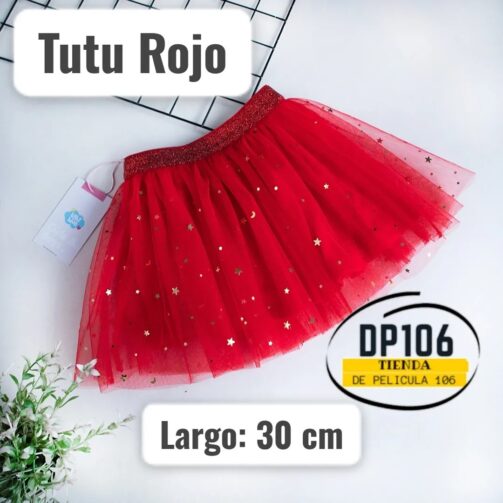 Tutu Rojo 30 Cm Falda