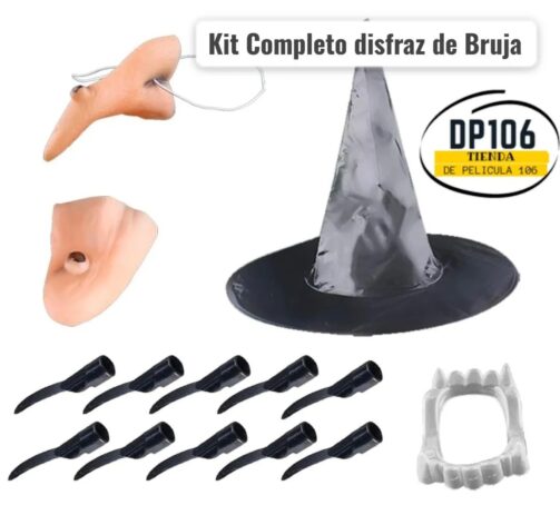 Bruja Accesorios Disfraz Kit Completo