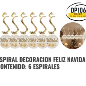 Espiral Decoracion Navidad Colgante