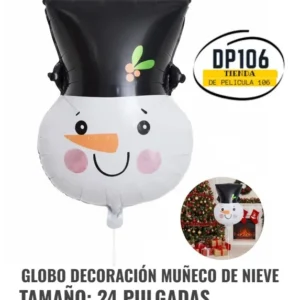 Globo Muñeco De Nieve (60 Cm / 24 Pulgadas) Decoracion Navidad