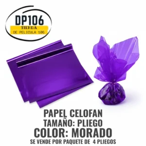 Papel Celofan Morado X 4 Pliegos