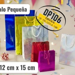 Bolsa Regalo Pequeña Metalizada 15 Cm X 12 Cm