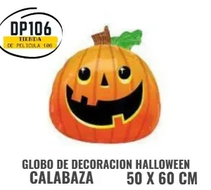 Globo De Calabaza Grande Decoracion Halloween 50 X 60 Cm