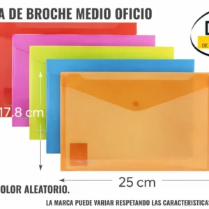 Carpeta Broche 1/2 Oficio Horizontal Tipo Sobre