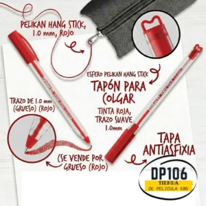 Boligrafo Rojo / Esfero 1.0 Mm X 1 Und Pelikan