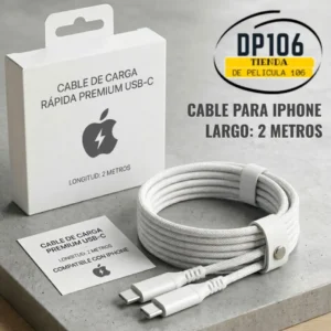 Cable Iphone Carga Rapida Tipo C A Tipo C 2 Metros Type C- Type C