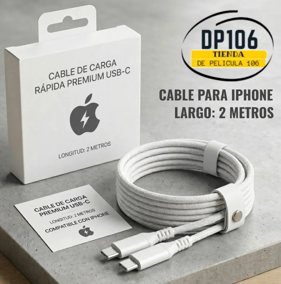 Cable Iphone Carga Rapida Tipo C A Tipo C 2 Metros Type C- Type C