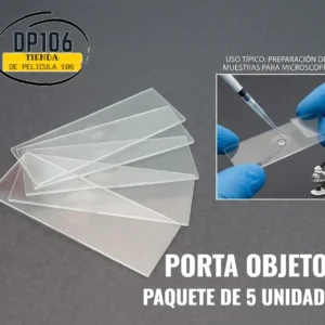 Portaobjetos De Vidrio Quimica Laboratorio 5cm X 2.5cm X 5 Und Porta Objeto