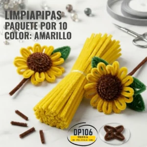 Limpia Pipas Amarillo X 10 Und Chelines Gamuzados