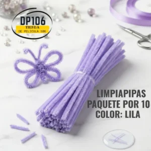 Limpia Pipas Lila X 10 Und Chelines Gamuzados