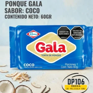 Ponque Gala Sabor A Coco 60 Gramos