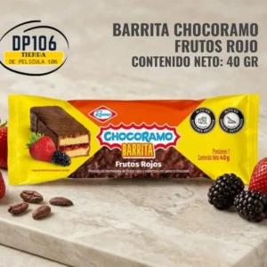 Ponque Chocoramo Barrita Relleno Frutos Rojos X 40gr