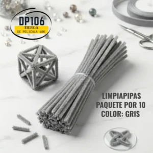 Limpia Pipas Gris X 10 Und Chelines Gamuzados