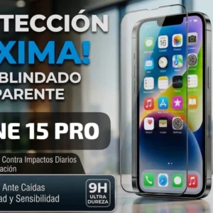 Iphone 15 Pro Vidrio Blindado Transparente