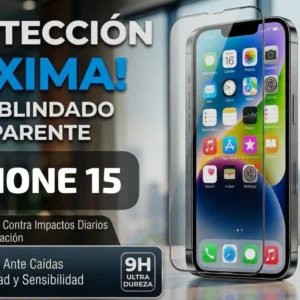 Iphone 15 Vidrio Blindado Transparente