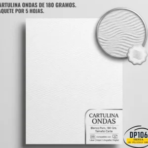 Cartulina Ondas 180g X5und
