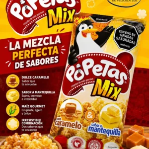 Popetas Mix Con Caramelo Y Sabor A Mantequilla