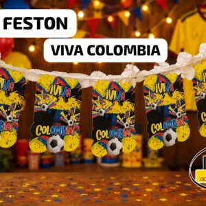 Feston / Guirnalda Decoracion Futbol Viva Colombia