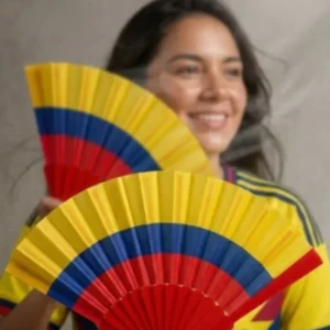 Abanico De Mano Tricolor Colombia X 1 Und