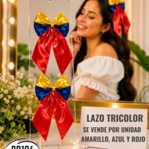 Pinza / Lazo Tricolor Satinado Colombia X 1 Und