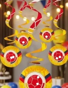 Espiral Decoracion Futbol X 3 Und Col