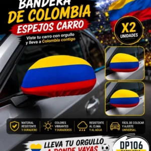 Bandera De Colombia Para Espejos Retrovisor De Carro X 2 Und