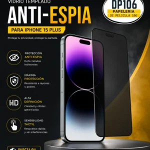 Iphone 15 Plus Vidrio Antiespia Templado