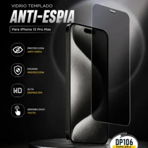 Iphone 13 Pro Max Vidrio Antiespia Templado