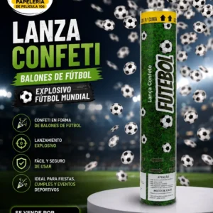 Lanza Confeti Balones Futbol Party Popper Hora Loca