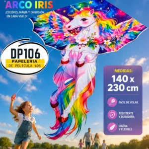 Cometa Caballo Arcoíris Grande (140 X 230 Cm)