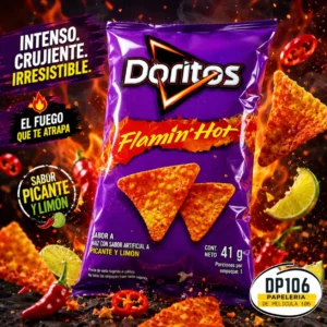 Doritos Picante Flamin Hot X 41 Gr. Paquete Personal. Pasabocas