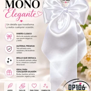 Moño Para El Cabello Blanco