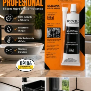 Silicona Negra De Alta Temperatura X 85g