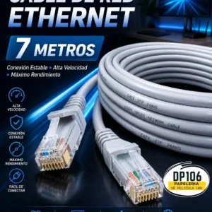 Cable De Red 7 Metros Utp Categoria 6e Ethernet