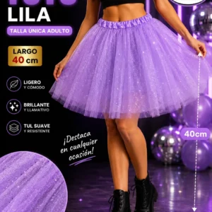 Tutu Lila 40 Cm Falda Adulto Talla Unica